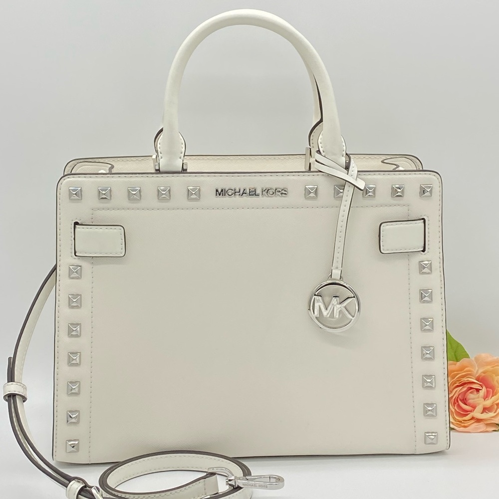 MICHAEL KORS RAYNE MEDIUM EW SATCHEL OPTIC WHITE - Picture 3 of 16